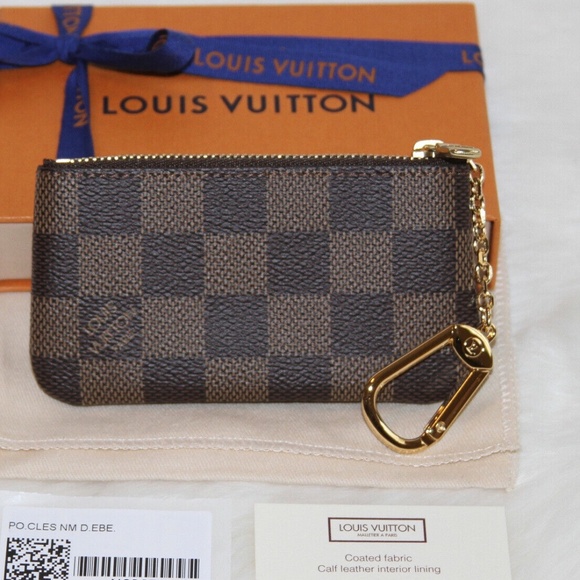 New! LOUIS VUITTON Key Pouch Damier Ebene Made in France - Picture 3 of 8